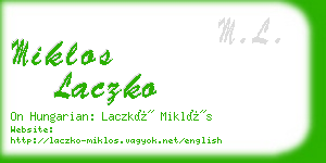 miklos laczko business card